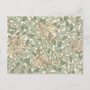 William Morris Honeysuckle Green Postkarte