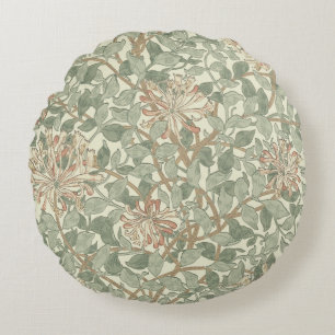William Morris Honeysuckle Green Rundes Kissen