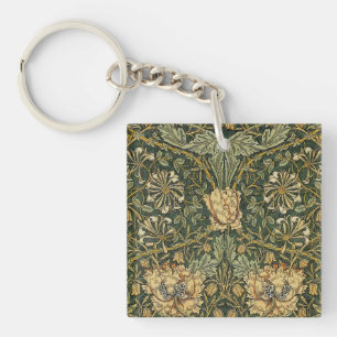 William Morris Honeysuckle Green Schlüsselanhänger