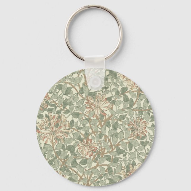 William Morris Honeysuckle Green Schlüsselanhänger (Vorderseite)