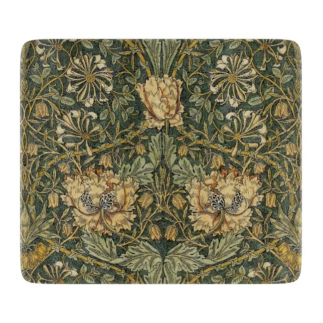 William Morris Honeysuckle Green Schneidebrett (Vorderseite)