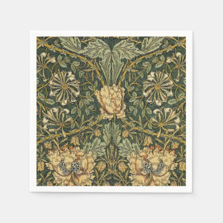 William Morris Honeysuckle Green Serviette