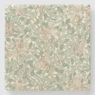 William Morris Honeysuckle Green Steinuntersetzer
