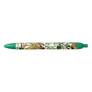 William Morris - Honeysuckle green und gelbes Gold Kugelschreiber