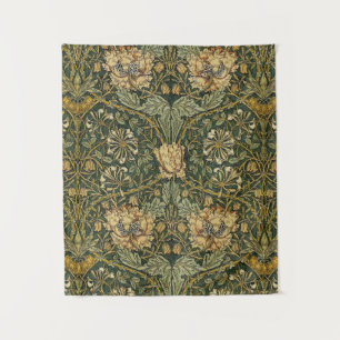 William Morris Honeysuckle Green Wandteppich