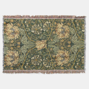 William Morris Honeysuckle Green Yellow Decke