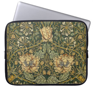 William Morris Honeysuckle Green Yellow Laptopschutzhülle