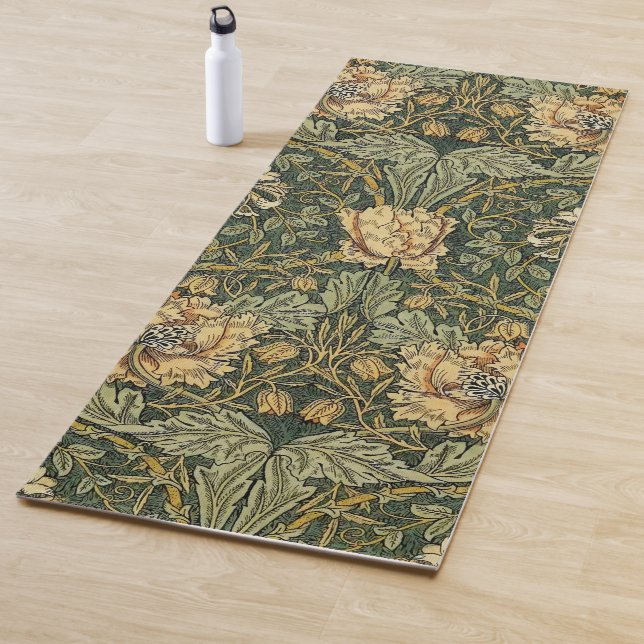 William Morris Honeysuckle Green Yogamatte (Beispiel)