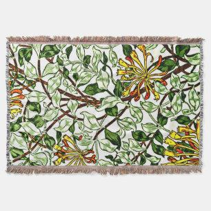 William Morris - Honeysuckle grün und gelb Decke