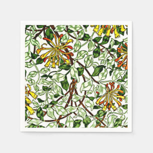 William Morris - Honeysuckle grün und gelb Serviette