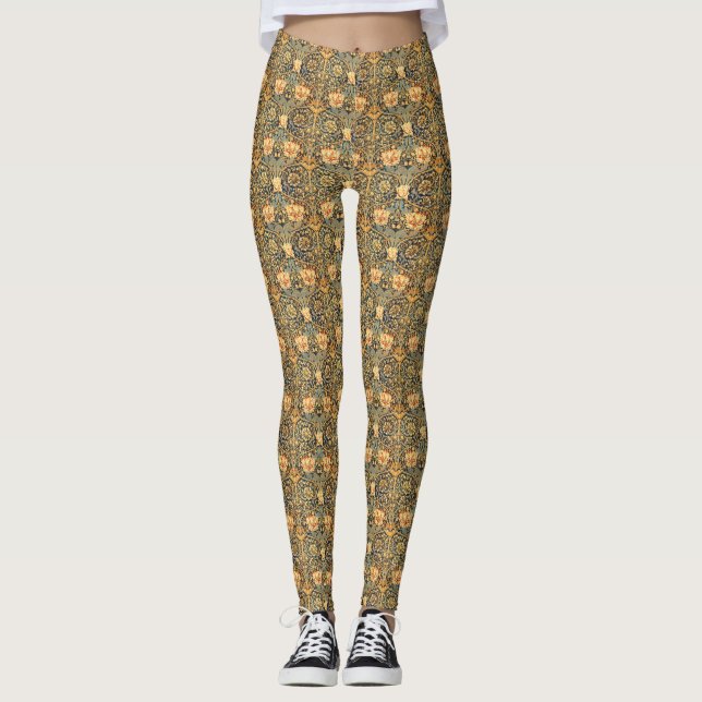 William Morris Honeysuckle Pattern Leggings (Vorderseite)