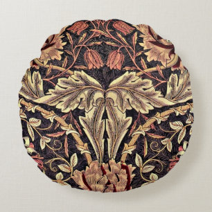 William Morris, Honeysuckle pattern, Rundes Kissen