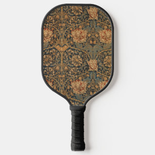 William Morris Honeysuckle Rich Red Dark Blue Pickleball Schläger