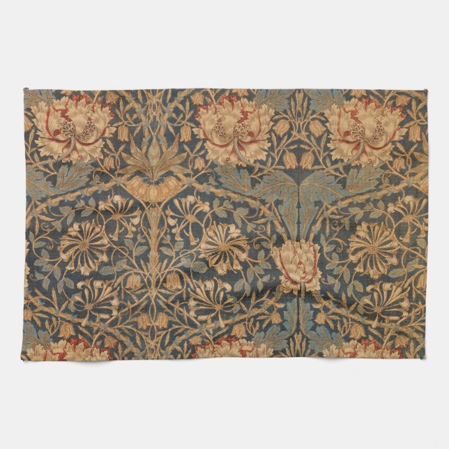 William Morris Honeysuckle Rich Wallpaper Geschirrtuch (Horizontal)