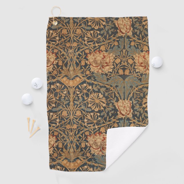 William Morris Honeysuckle Rich Wallpaper Golfhandtuch (Insitu)