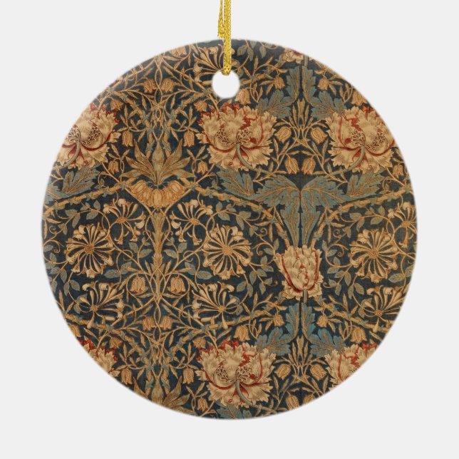 William Morris Honeysuckle Rich Wallpaper Keramik Ornament (Hinten)