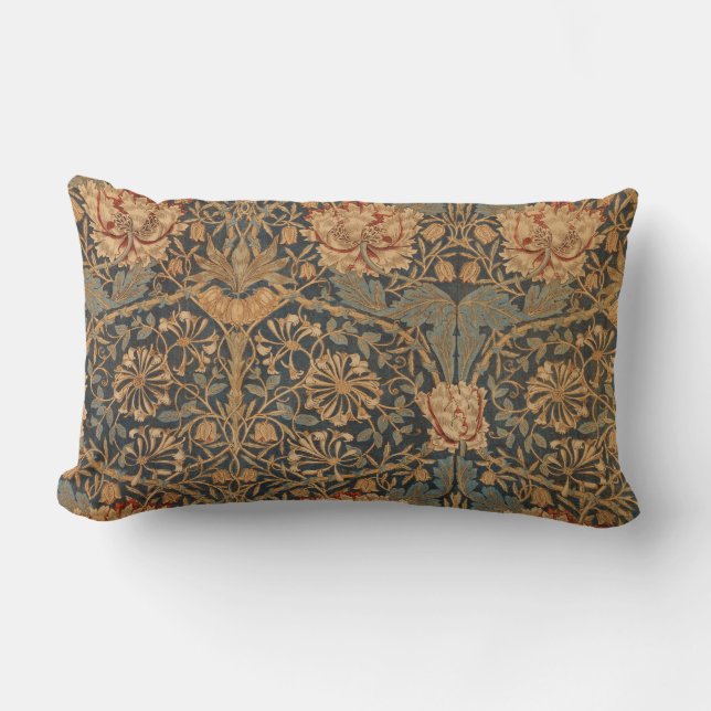 William Morris Honeysuckle Rich Wallpaper Lendenkissen (Vorderseite)