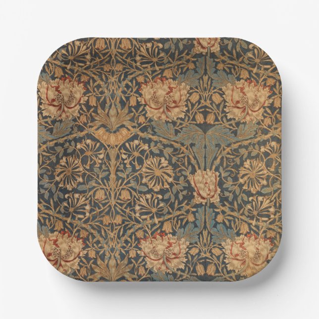 William Morris Honeysuckle Rich Wallpaper Pappteller (Vorderseite)