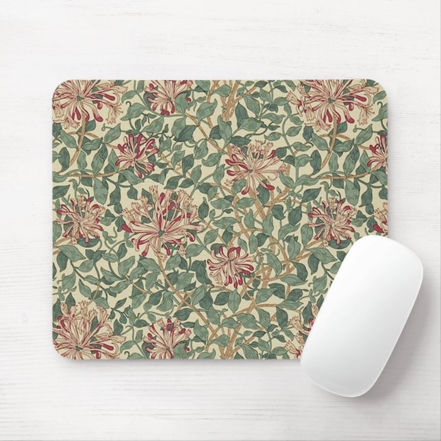 William Morris - Honeysuckle Rose & Blätter Mousepad (Mit Mouse)