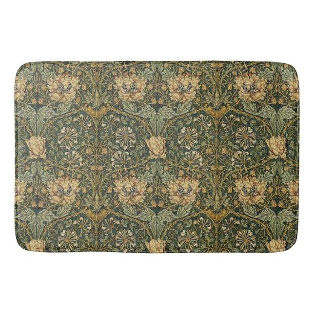 William Morris Honeysuckle | Vintag Badematte (Vorderseite)