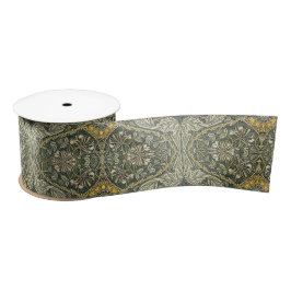 William Morris Honeysuckle Vintag Golden Design Satinband