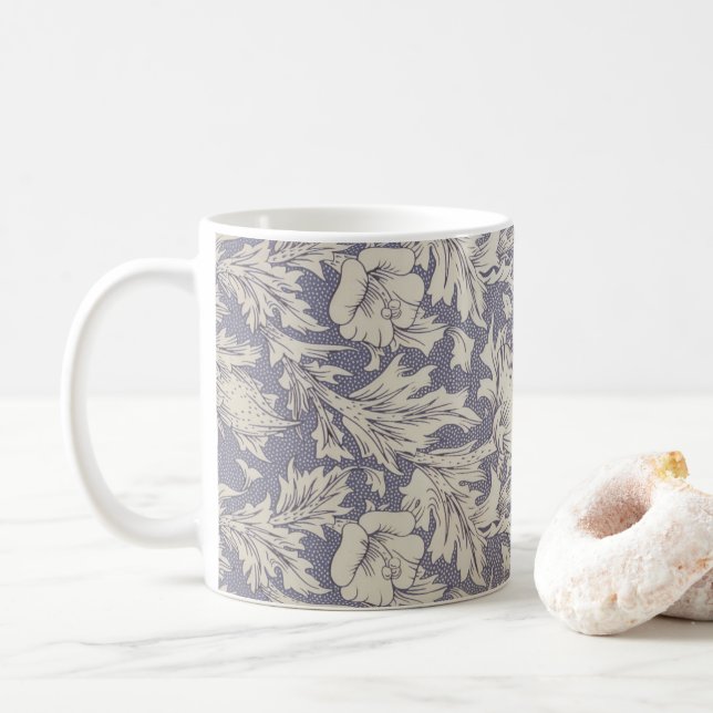 William Morris Horn Poppy Classic Floral Kaffeetasse (Mit Donut)