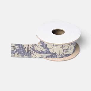 William Morris Horn Poppy Classic Floral Satinband