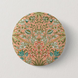 William Morris Hyacinth Blume Rose Button