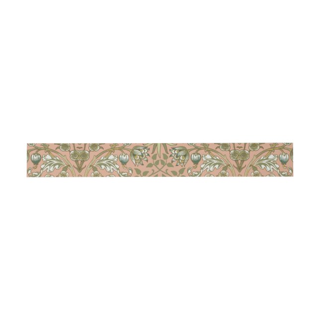 William Morris Hyacinth Blume Rose Einladungsbanderole (Flach)