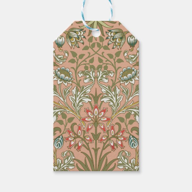William Morris Hyacinth Blume Rose Geschenkanhänger (Vorderseite)