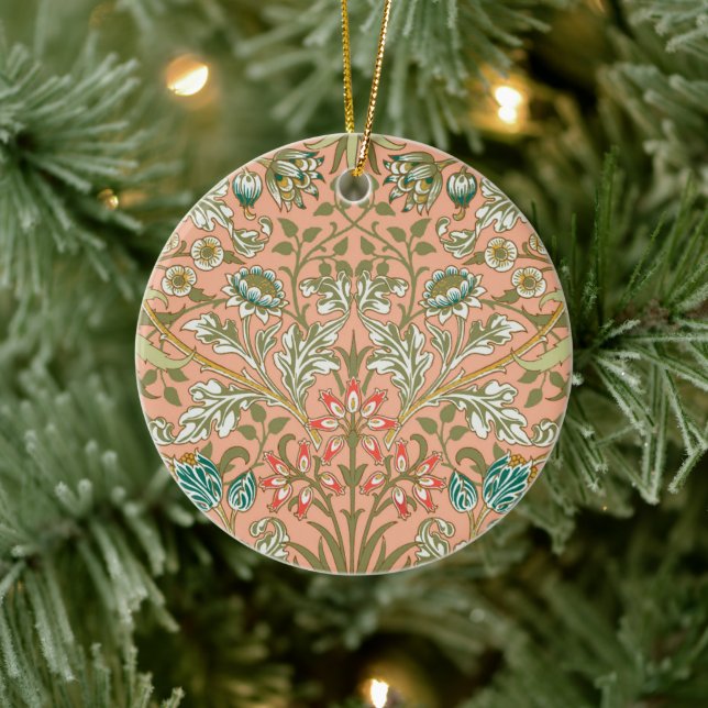 William Morris Hyacinth Blume Rose Keramik Ornament (Baum)