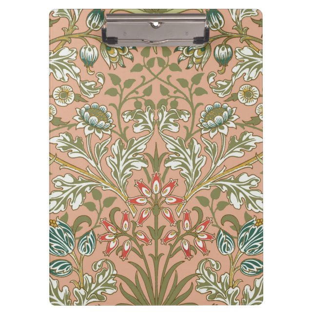 William Morris Hyacinth Blume Rose Klemmbrett (Vorderseite)