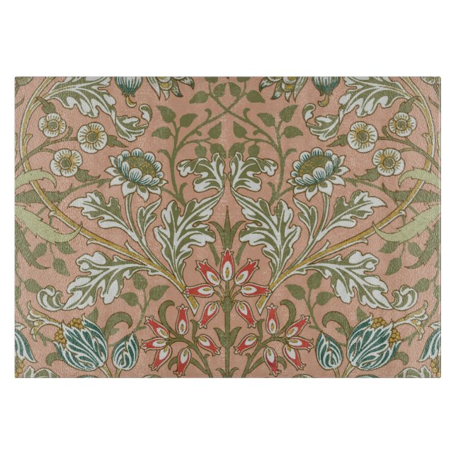 William Morris Hyacinth Blume Rose Schneidebrett (Vorderseite)