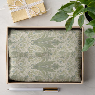 William Morris Hyacinth Blumengrünes Muster Seidenpapier