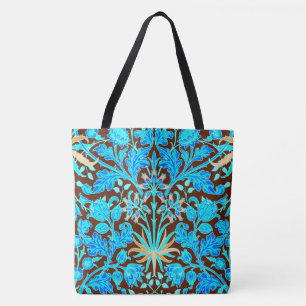 William Morris Hyacinth Print, Aqua und Brown Tasche