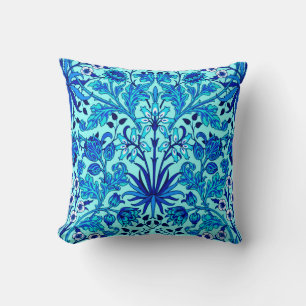 William Morris Hyacinth Print, Aqua und Türkis Kissen