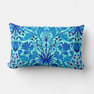 William Morris Hyacinth Print, Aqua und Türkis Lendenkissen