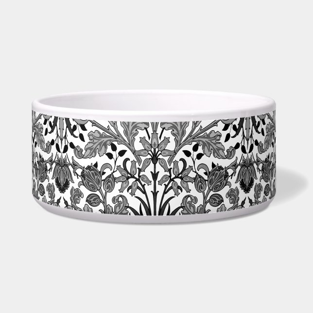 William Morris Hyacinth Print, Black, White & Grau Napf (Vorderseite)
