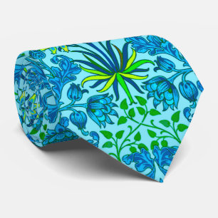 William Morris Hyacinth Print, Cerulean Blue Krawatte