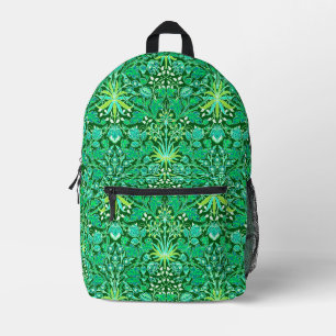 William Morris Hyacinth Print, Emerald Green Bedruckter Rucksack