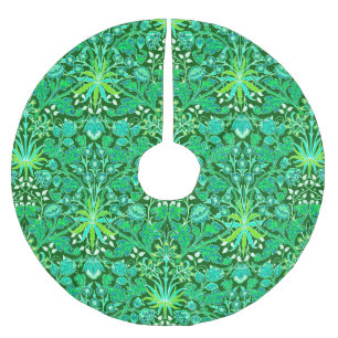William Morris Hyacinth Print, Emerald Green Polyester Weihnachtsbaumdecke