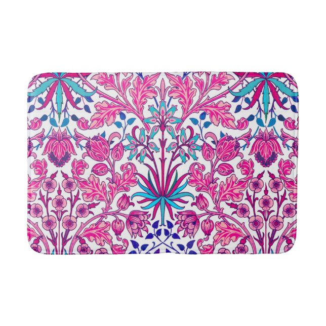 William Morris Hyacinth Print, Fuchsia Pink Badematte (Vorderseite)