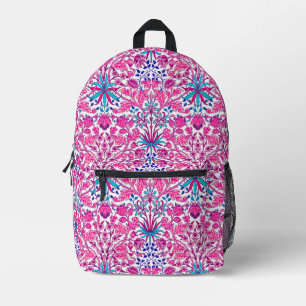 William Morris Hyacinth Print, Fuchsia Pink Bedruckter Rucksack