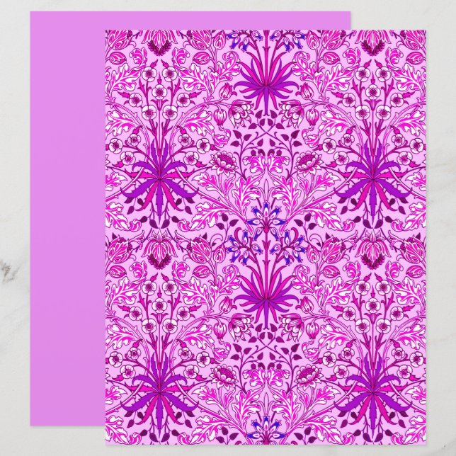 William Morris Hyacinth Print, Lavender und Violet (Vorne/Hinten)