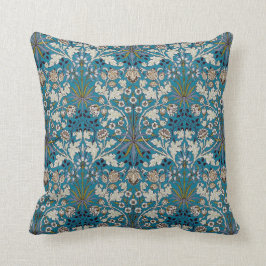 William Morris Hyacinth Print, Vintages Blau Kissen