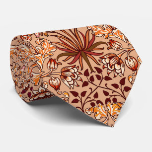 William Morris-Hyazinthen-Druck, Brown und Beige Krawatte