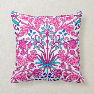 William Morris Hyazinthen-Druck, Fuchsienrosa Kissen