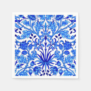 William Morris-Hyazinthen-Druck, Kobalt-Blau u. Serviette