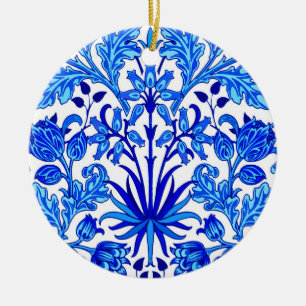 William Morris Hyazinthen-Druck, Kobaltblau und We Keramik Ornament
