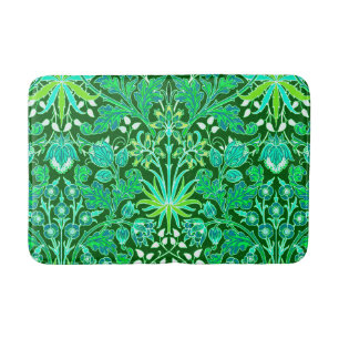 William Morris-Hyazinthen-Druck, Smaragdgrün Badematte